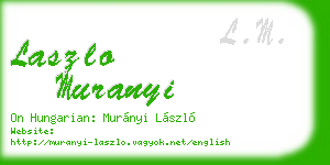laszlo muranyi business card
