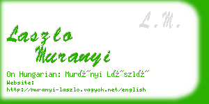 laszlo muranyi business card